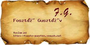 Fosztó Gusztáv névjegykártya