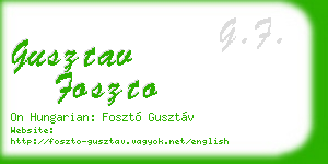 gusztav foszto business card