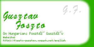 gusztav foszto business card